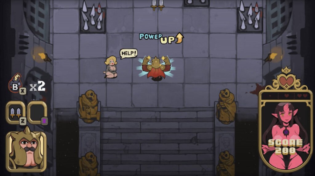 ButtKnight game showing gameplay