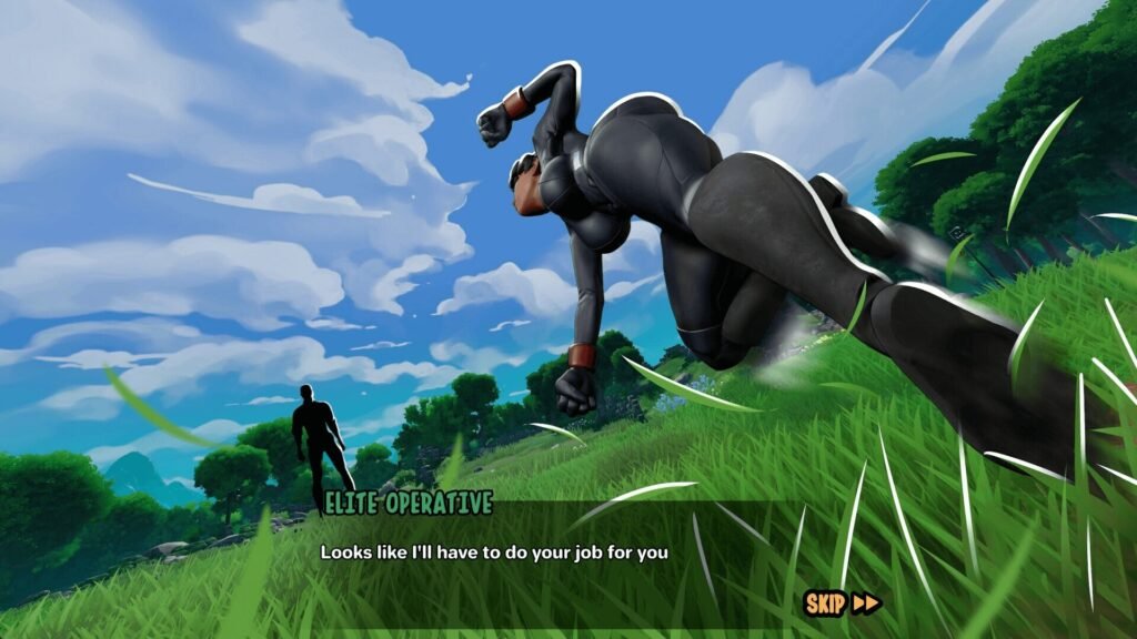 3D female elite operative in a skin-tight suit from Peach Hill Division NSFW game