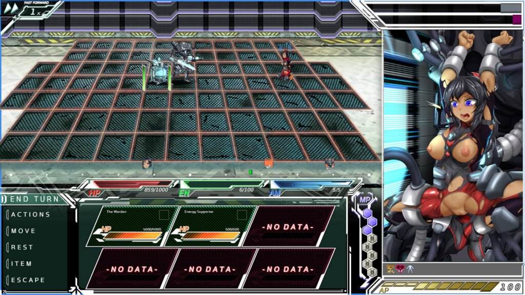 Turn-based combat from VoidBound NSFW game