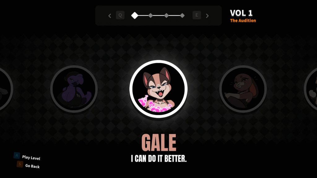 Beat Banger character selection menu