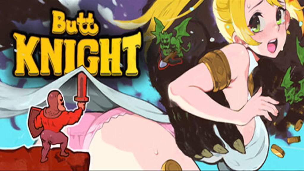 ButtKnight Shoot-em-up video game cover art