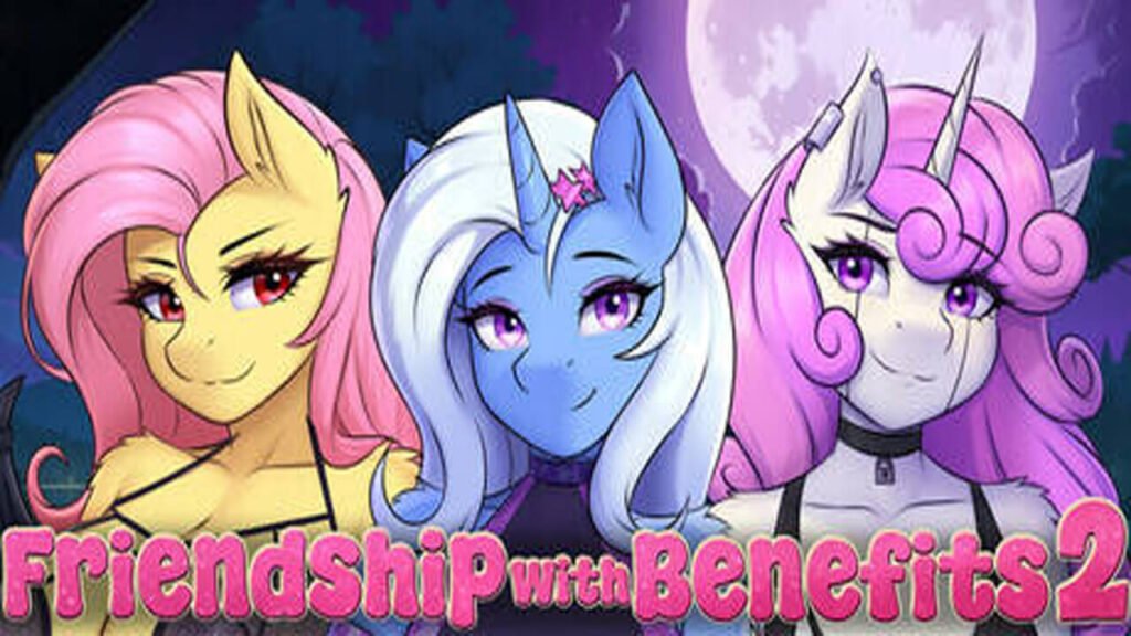 Friends with Benefits 2 game cover art featuring MLP inspired furry horse characters