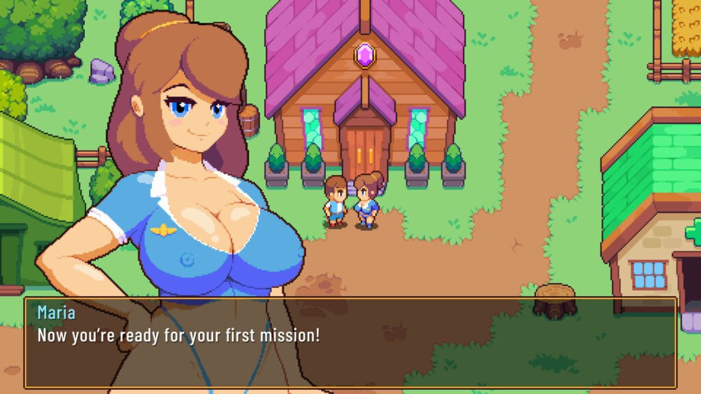 Spirit Valley artwork of a large breasted pixel anime girl