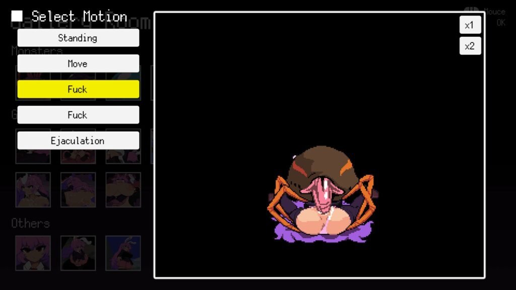 Purple-haired bunny girl fucked by a spider