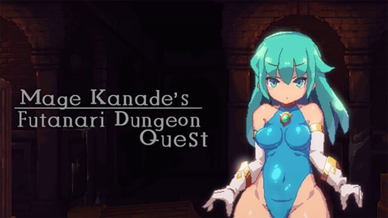 2D anime futanari girl wearing a blue skintight suit